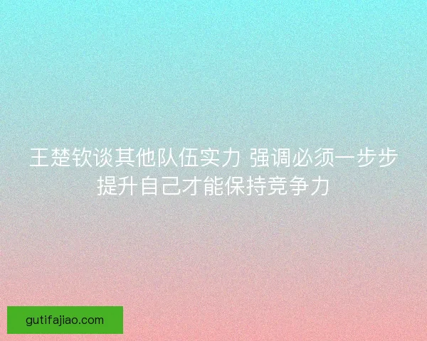 王楚钦谈其他队伍实力 强调必须一步步提升自己才能保持竞争力